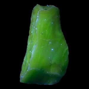 Jadeite Art Glass Cullet Glowing Slag Glass #5GL228‎